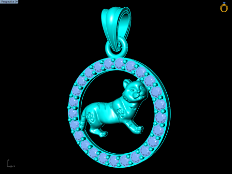 Cat pendant - Zodiac pendant - N829948 3D 打印模型