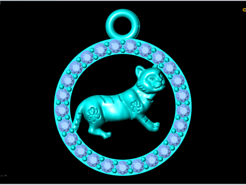 Cat pendant - Zodiac pendant - N829948 3D 打印模型