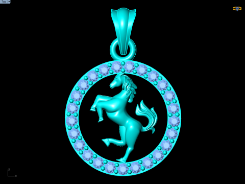Horse pendant - Zodiac pendant - N830751 3D Print Model