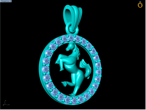 Horse pendant - Zodiac pendant - N830751 3D Print Model