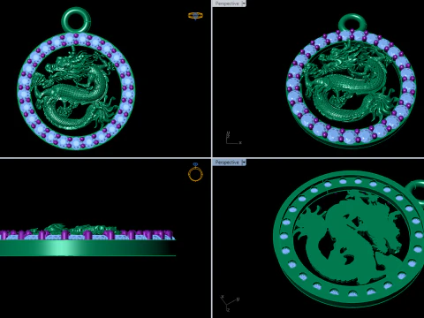 Dragon pendant - Zodiac pendant - N830830 3D Print Model