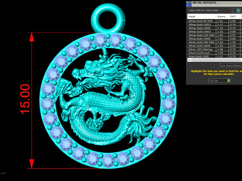 Dragon pendant - Zodiac pendant - N830830 3D Print Model