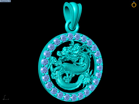 Dragon pendant - Zodiac pendant - N830830 3D Print Model