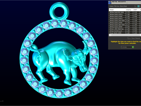Buffalo Pendant - Bull Necklace - Zodiac Ox Jewelry - Animal Pendant STL - N159 3Dプリントモデル