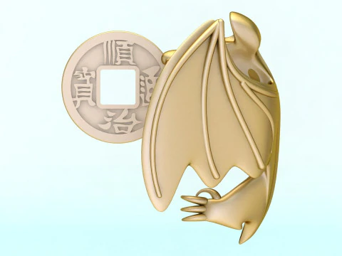 Bat Jewelry - Bat Pendant - N830855 3D Print Model