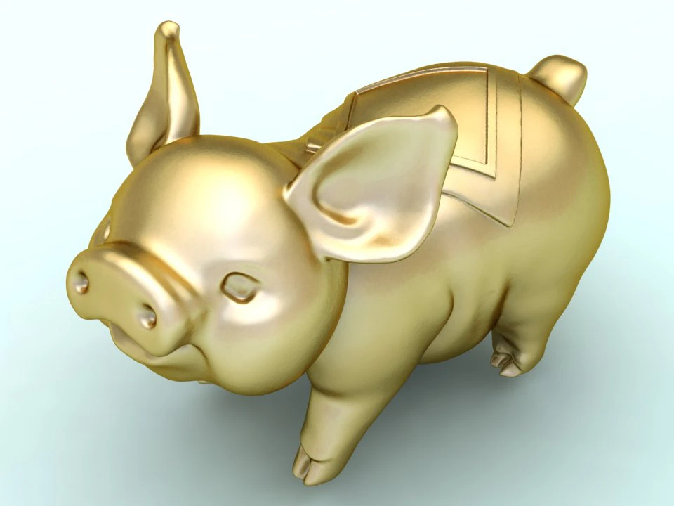 Pig Jewelry - Pig Pendant - N831941 3D Print Model .c4d .max .obj .3ds .fbx .stl .blend 