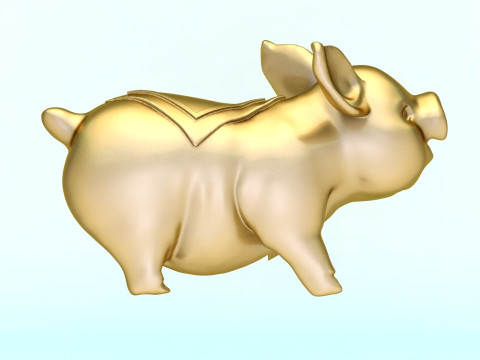 Pig Jewelry - Pig Pendant - N831941 Model Cetak 3D
