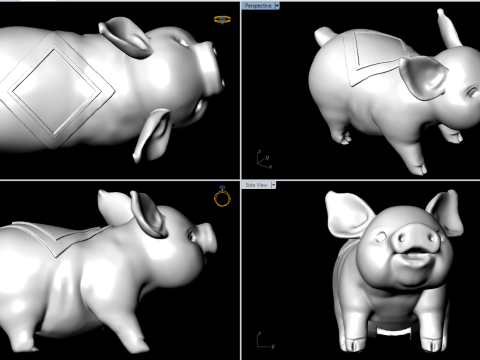 Pig Jewelry - Pig Pendant - N831941 Model Cetak 3D
