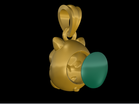 Pig head pendant - Zodiac pendant - N600 3D Print Model