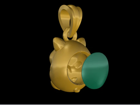 Pig head pendant - Zodiac pendant - N600 3D Print Model