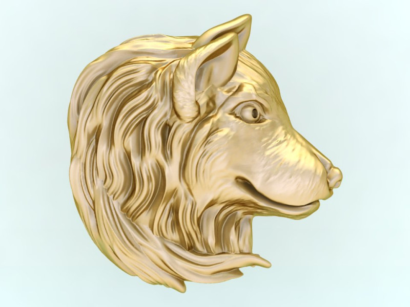 Dog pendant - Puppy pendant - Dog head jewelry - N831233 Modelo de impresión 3D .c4d .max .obj .3ds .fbx .stl .blend 