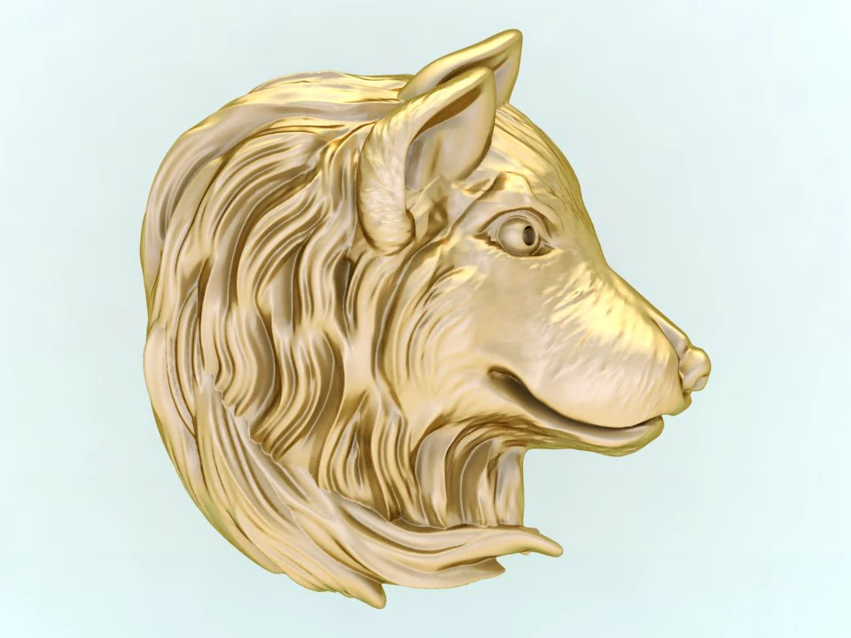 Dog pendant - Puppy pendant - Dog head jewelry - N831233 3D Print Model .c4d .max .obj .3ds .fbx .stl .blend 
