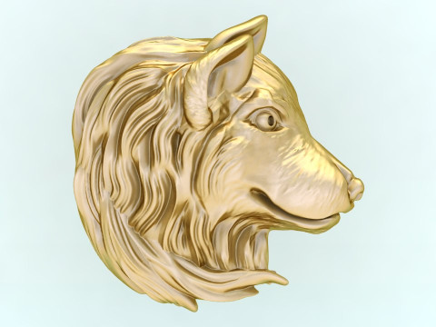 Dog pendant - Puppy pendant - Dog head jewelry - N831233 Model Cetak 3D