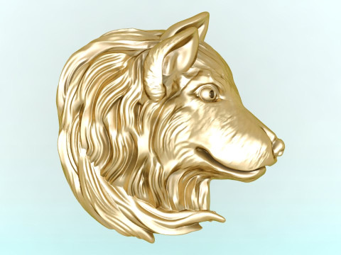 Dog pendant - Puppy pendant - Dog head jewelry - N831233 Modelo de impresión 3D