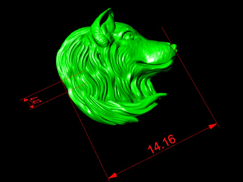 Dog pendant - Puppy pendant - Dog head jewelry - N831233 3D Print Model