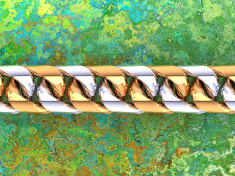 Mens Cuban Link Bracelet - Miami Lock Hip Hop Jewelry - N201 Model Cetak 3D