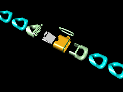Mens Cuban Link Bracelet - Miami Lock Hip Hop Jewelry - N201 Model Cetak 3D