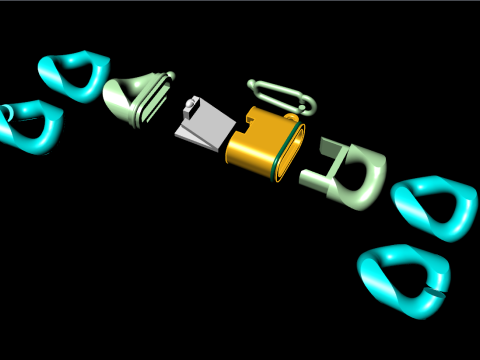 Mens Cuban Link Bracelet - Miami Lock Hip Hop Jewelry - N201 Model Cetak 3D