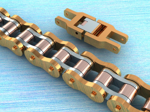 Motorcycle Chain Bracelet - Bike Chain Bracelet - 20mm 3D 打印模型