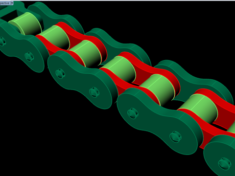 バイクチェーンブレスレット - バイクチェーンブレスレット - 20mm 3Dプリントモデル