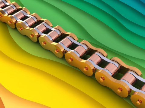 Motorcycle Chain Bracelet - Bike Chain Bracelet - 15mm 3D 打印模型