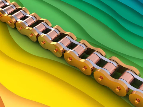 Motosiklet Zincir Bileklik - Bisiklet Zincir Bileklik - 15mm 3D Baskı Modeli