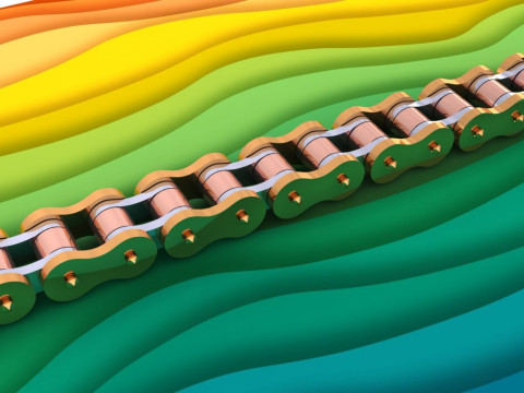 Motorcycle Chain Bracelet - Bike Chain Bracelet - 15mm 3D 프린트 모델