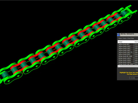 Motorcycle Chain Bracelet - Bike Chain Bracelet - 15mm 3D Print Model