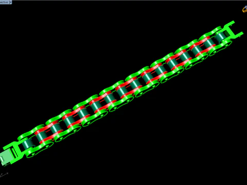 Motorcycle Chain Bracelet - Bike Chain Bracelet - 15mm 3D Print Model