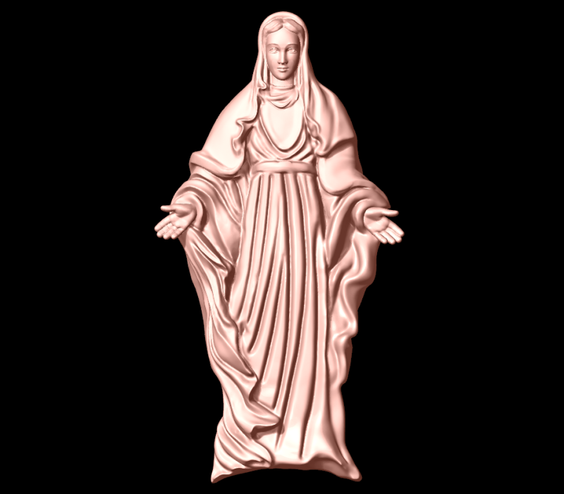 Blessed Mother Maria pendant - N815412 3D Print Model .c4d .max .obj .3ds .fbx .stl .blend 