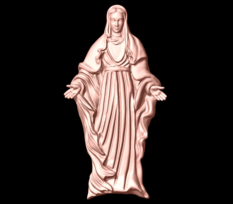 Blessed Mother Maria pendant - N815412 3D Print Model .c4d .max .obj .3ds .fbx .stl .blend
