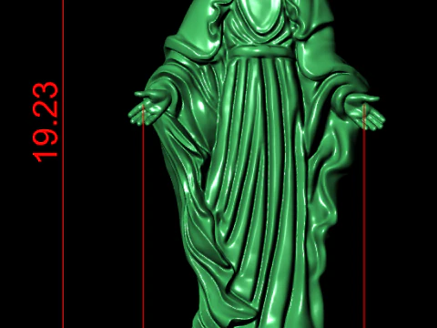 Blessed Mother Maria pendant - N815412 3D Print Model