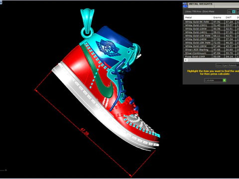Shoes pendant 3D Print Model