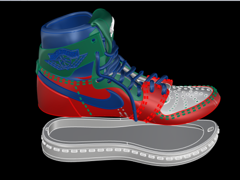 Shoes pendant 3D 打印模型