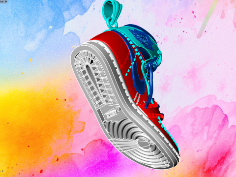 Shoes pendant 3D 打印模型