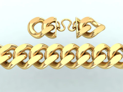 Cuban Link Bracelet for Men Hip Hop Jewelry -Stylish Mens Bracelet - 15mm 3D Print Model