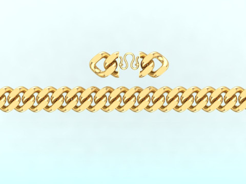 Cuban Link Bracelet for Men Hip Hop Jewelry -Stylish Mens Bracelet - 15mm 3D Print Model