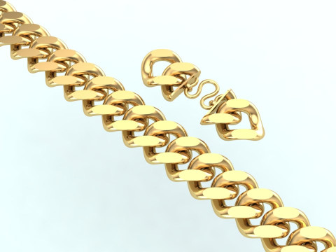 Cuban Bracelet - Cuban Link Bracelet - Hip Hop Jewelry - 20mm 3D Print Model