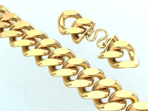 Cuban Bracelet - Cuban Link Bracelet - Hip Hop Jewelry - 20mm 3D Print Model