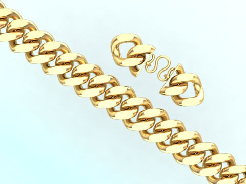 Cuban Bracelet - Cuban Link Bracelet - Hip Hop Jewelry - 20mm 3D Print Model