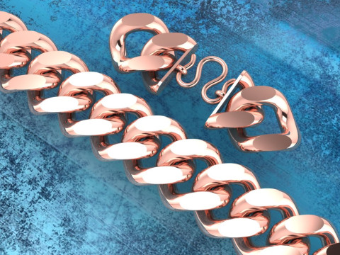 Cuban Bracelet - Cuban Link Bracelet - Hip Hop Jewelry - 20mm 3D Print Model