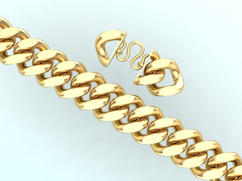 Cuban Bracelet - Cuban Link Bracelet - Hip Hop Jewelry - 25mm 3Dプリントモデル
