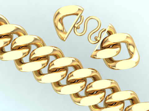Cuban Bracelet - Cuban Link Bracelet - Hip Hop Jewelry - 25mm 3Dプリントモデル