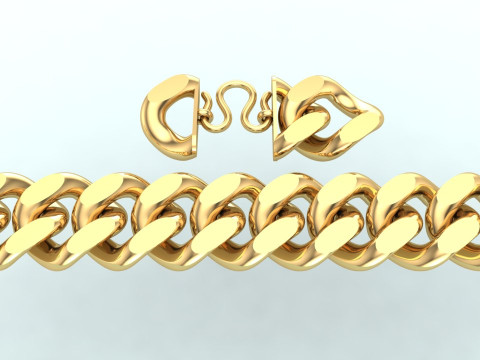 Cuban Bracelet - Cuban Link Bracelet - Hip Hop Jewelry - 25mm 3Dプリントモデル
