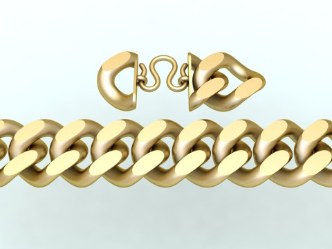 Cuban Bracelet - Cuban Link Bracelet - Hip Hop Jewelry - 25mm 3Dプリントモデル