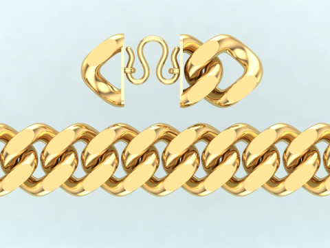 Cuban Bracelet - Cuban Link Bracelet - Hip Hop Jewelry - 25mm 3Dプリントモデル