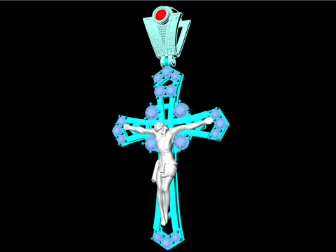 Jesus pendant - Cross Pendant - God Pendant N935430 3D printmodel