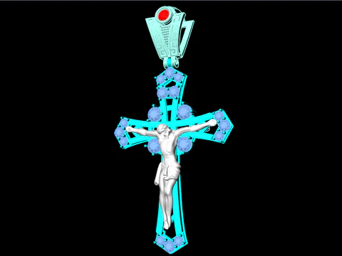 Jesus pendant - Cross Pendant - God Pendant N935430 3D Print Model