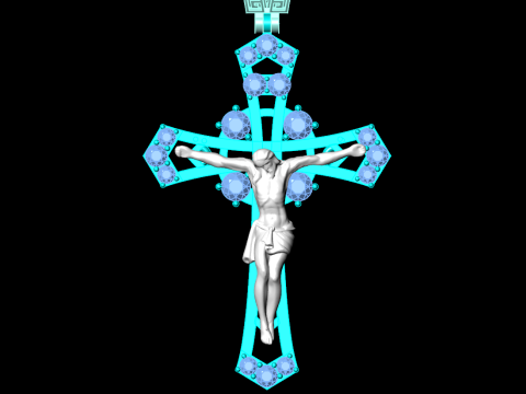 Jesus pendant - Cross Pendant - God Pendant N935430 3D printmodel
