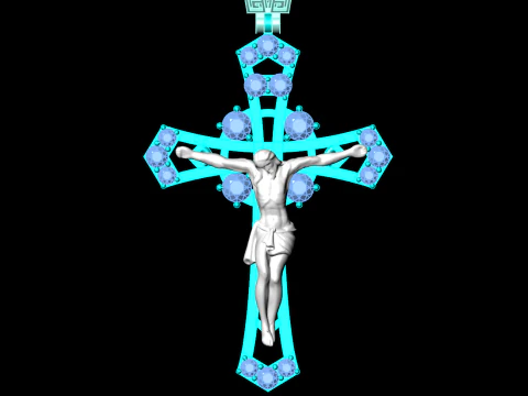 Jesus pendant - Cross Pendant - God Pendant N935430 3D Print Model